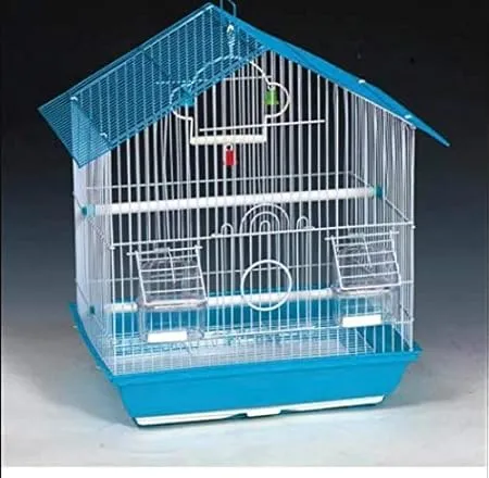 Bird cage for &amp; Cuttlefish Bone -Central Fish Aquarium (Colors May Vary) 14 Inch House Shaped cage 209
